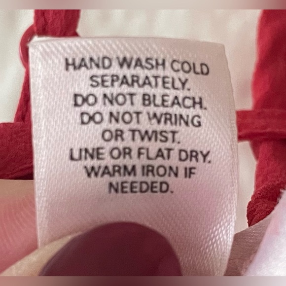 Victoria’s Secret 100% Silk Red Sheer Chemise Gold Floral Embroidery Vintage; M - Picture 8 of 10